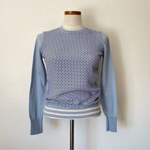 Equipment Blue Roland Silk Wool blouse size XS preowned